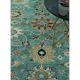 Teal And Yellow Modern Oushak Wool Rug